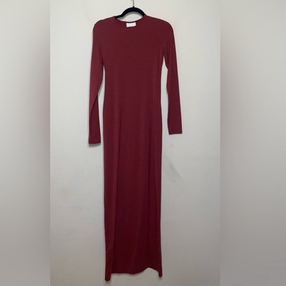 Reformation Tommi Like New Long Sleeve Red Maxi Dress Stretchy Size XS - Picture 3 of 11